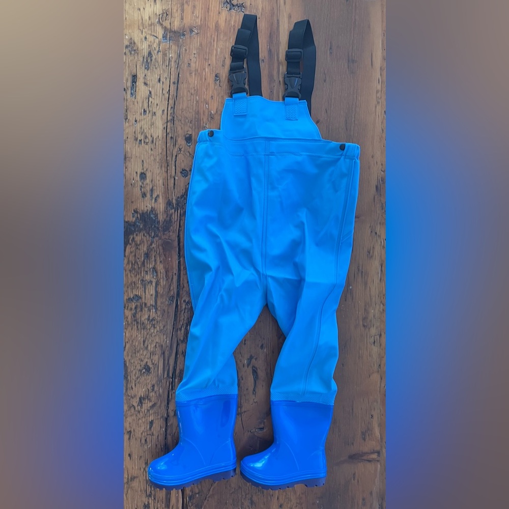 Bright Blue Toddler Overalls Waders 2-3t NEW